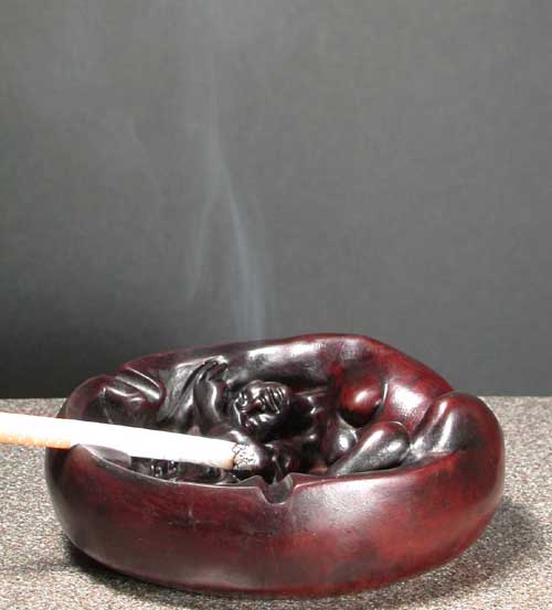Image 0 of Large Ashtray Female Resin Sculpture