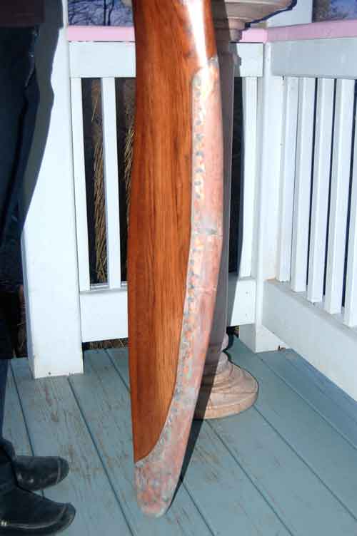 Image 2 of Wooden Propeller 8 Foot Lam Oak w/ Copper 1932 Repo