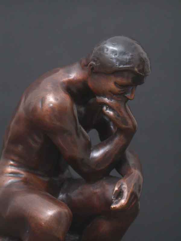 The Thinker by Rodan Male Bronze Art Sculpture