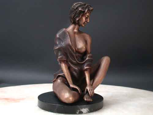 Lady Exposed Sculpture Bronze