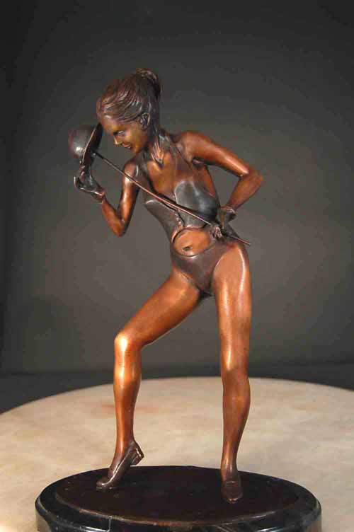 Image 0 of Cabaret Female Dancer Bronze Sculpture Moulin Rouge