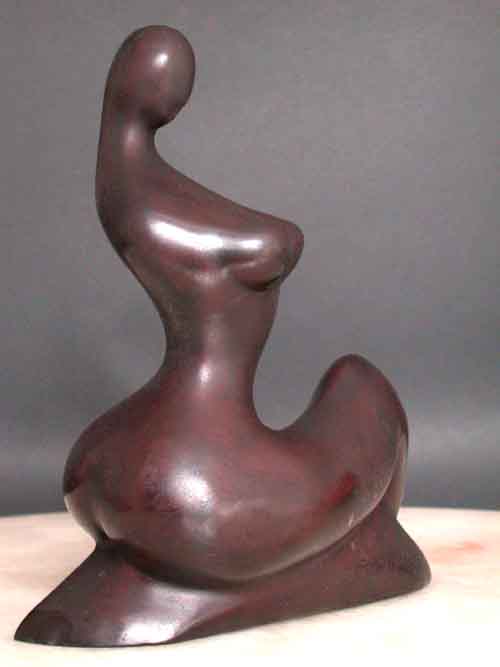 Image 1 of Beautiful Female Form Modern Abstract Sculpture Resin