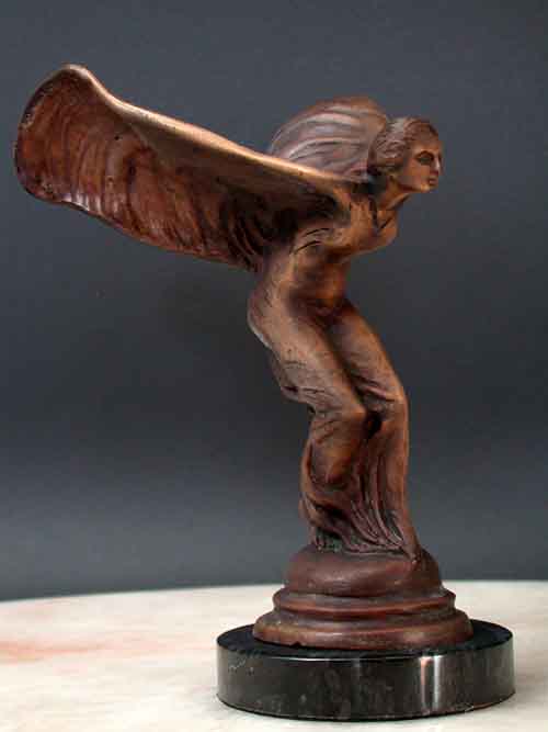 Bronze Spirit of Ecstasy Sculpture (Rolls Royce Ornament)